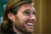 10 November 2021; Jeff Hendrick during a Republic of Ireland press conference at the Aviva Stadium in Dublin. Photo by Stephen McCarthy/Sportsfile