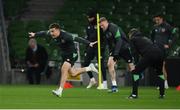 10 November 2021; Seamus Coleman, left, and James McClean during a Republic of Ireland training session at the Aviva Stadium in Dublin. Photo by Stephen McCarthy/Sportsfile