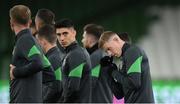 10 November 2021; James McClean, right, and Callum O’Dowda, centre, during a Republic of Ireland training session at the Aviva Stadium in Dublin. Photo by Stephen McCarthy/Sportsfile