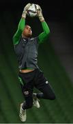 10 November 2021; Goalkeeper Gavin Bazunu during a Republic of Ireland training session at the Aviva Stadium in Dublin. Photo by Stephen McCarthy/Sportsfile