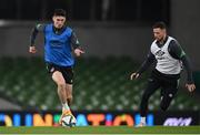 10 November 2021; Callum O’Dowda, left, and Alan Browne during a Republic of Ireland training session at the Aviva Stadium in Dublin. Photo by Stephen McCarthy/Sportsfile