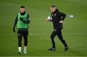 10 November 2021; Manager Stephen Kenny, right, and Matt Doherty during a Republic of Ireland training session at the Aviva Stadium in Dublin. Photo by Stephen McCarthy/Sportsfile