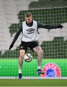 10 November 2021; James McClean during a Republic of Ireland training session at the Aviva Stadium in Dublin. Photo by Stephen McCarthy/Sportsfile
