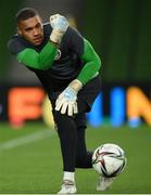 10 November 2021; Goalkeeper Gavin Bazunu during a Republic of Ireland training session at the Aviva Stadium in Dublin. Photo by Stephen McCarthy/Sportsfile