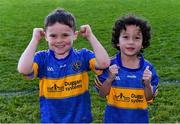 24 October 2021; Patrickswell mascots John O'Donnell jnr, left, and Fionn Carey at the Limerick County Senior Club Hurling Championship Final match between Kilmallock and Patrickswell at TUS Gaelic Grounds in Limerick. Photo by Piaras Ó Mídheach/Sportsfile