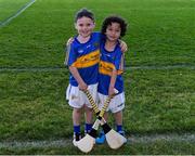 24 October 2021; Patrickswell mascots John O'Donnell jnr, left, and Fionn Carey at the Limerick County Senior Club Hurling Championship Final match between Kilmallock and Patrickswell at TUS Gaelic Grounds in Limerick. Photo by Piaras Ó Mídheach/Sportsfile