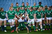 11 November 2021; Lindsay Peat does a handstand before the Ireland women's captain's run at RDS Arena in Dublin. Photo by Harry Murphy/Sportsfile