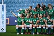 11 November 2021; Anna Caplice takes a selfie with her team-mates before the Ireland women's captain's run at RDS Arena in Dublin. Photo by Harry Murphy/Sportsfile