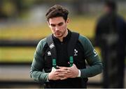 10 November 2021; Joey Carbery arrives for during Ireland rugby squad training at Carton House in Maynooth, Kildare. Photo by Piaras Ó Mídheach/Sportsfile