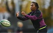 11 November 2021; Linda Djougang during the Ireland women's captain's run at RDS Arena in Dublin. Photo by Harry Murphy/Sportsfile