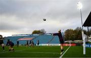 11 November 2021; Cliodhna Moloney throws a line-out during the Ireland women's captain's run at RDS Arena in Dublin. Photo by Harry Murphy/Sportsfile