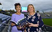 11 November 2021; All-Star Gazing, a book which marks the 50th anniversary of the All-Stars in 2021, has been launched on Croke Park by Michael Lyster with Uachtarán Chumann Lúthchleas Gael Larry McCarthy in attendance. The book, which has been written by the daughters of one of the scheme’s founding journalists Mick Dunne, Moira and Eileen Dunne, features among the following; The history of Irelands’ longest running sports awards scheme, contributions from over 100 leading hurlers and footballers, a full listing of every All-Star team since 1971 and for the first time ever, a record of every player nominated over 50 years. Pictured at the launch are, from left, Moira and Eileen Dunne. Photo by Brendan Moran/Sportsfile