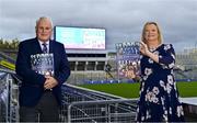 11 November 2021; All-Star Gazing, a book which marks the 50th anniversary of the All-Stars in 2021, has been launched on Croke Park by Michael Lyster with Uachtarán Chumann Lúthchleas Gael Larry McCarthy in attendance. The book, which has been written by the daughters of one of the scheme’s founding journalists Mick Dunne, Moira and Eileen Dunne, features among the following; The history of Irelands’ longest running sports awards scheme, contributions from over 100 leading hurlers and footballers, a full listing of every All-Star team since 1971 and for the first time ever, a record of every player nominated over 50 years. Pictured at the launch are, from left, the first every Allstar Damien Martin of Offaly and Eileen Dunne. Photo by Brendan Moran/Sportsfile
