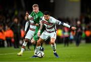 11 November 2021; Cristiano Ronaldo of Portugal in action against James McClean of Republic of Ireland during the FIFA World Cup 2022 qualifying group A match between Republic of Ireland and Portugal at the Aviva Stadium in Dublin. Photo by Seb Daly/Sportsfile