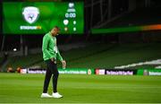 11 November 2021; Republic of Ireland goalkeeper Gavin Bazunu before the FIFA World Cup 2022 qualifying group A match between Republic of Ireland and Portugal at the Aviva Stadium in Dublin. Photo by Seb Daly/Sportsfile