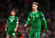 11 November 2021; Callum Robinson of Republic of Ireland during the FIFA World Cup 2022 qualifying group A match between Republic of Ireland and Portugal at the Aviva Stadium in Dublin. Photo by Stephen McCarthy/Sportsfile