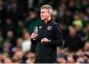 11 November 2021; Republic of Ireland manager Stephen Kenny during the FIFA World Cup 2022 qualifying group A match between Republic of Ireland and Portugal at the Aviva Stadium in Dublin. Photo by Stephen McCarthy/Sportsfile