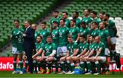 12 November 2021; Team captain Jonathan Sexton makes a presentation to outgoing IRFU chief executive Philip Browne before the Ireland captain's run at Aviva Stadium in Dublin. Photo by Brendan Moran/Sportsfile