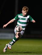 7 November 2021; Cian Dillon of Shamrock Rovers during the EA SPORTS National Underage League of Ireland U15 League Final match between Shamrock Rovers and Bohemians at Athlone Town Stadium in Athlone, Westmeath. Photo by Sam Barnes/Sportsfile