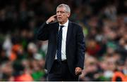 11 November 2021; Portugal manager Fernando Santos during the FIFA World Cup 2022 qualifying group A match between Republic of Ireland and Portugal at the Aviva Stadium in Dublin. Photo by Stephen McCarthy/Sportsfile