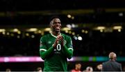 11 November 2021; Chiedozie Ogbene of Republic of Ireland following the FIFA World Cup 2022 qualifying group A match between Republic of Ireland and Portugal at the Aviva Stadium in Dublin. Photo by Stephen McCarthy/Sportsfile