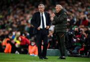11 November 2021; Portugal manager Fernando Santos and his assistant Ilidio Vale, right, during the FIFA World Cup 2022 qualifying group A match between Republic of Ireland and Portugal at the Aviva Stadium in Dublin. Photo by Stephen McCarthy/Sportsfile