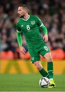 11 November 2021; Conor Hourihane of Republic of Ireland during the FIFA World Cup 2022 qualifying group A match between Republic of Ireland and Portugal at the Aviva Stadium in Dublin. Photo by Stephen McCarthy/Sportsfile