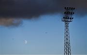 12 November 2021; A floodlight is seen in Dalymount Park before the SSE Airtricity League Premier Division match between Bohemians and Shamrock Rovers at Dalymount Park in Dublin. Photo by Ramsey Cardy/Sportsfile
