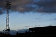 12 November 2021; A floodlight is seen in Dalymount Park before the SSE Airtricity League Premier Division match between Bohemians and Shamrock Rovers at Dalymount Park in Dublin. Photo by Ramsey Cardy/Sportsfile