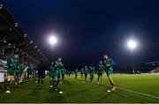 12 November 2021; Republic of Ireland players warm up before the UEFA European U21 Championship qualifying group A match between Republic of Ireland and Italy at Tallaght Stadium in Dublin. Photo by Eóin Noonan/Sportsfile