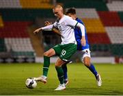 12 November 2021; Will Smallbone of Republic of Ireland in action against Samuele Ricci of Italy during the UEFA European U21 Championship qualifying group A match between Republic of Ireland and Italy at Tallaght Stadium in Dublin. Photo by Piaras Ó Mídheach/Sportsfile