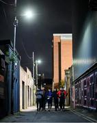 12 November 2021; Supporters arrive before the SSE Airtricity League Premier Division match between Bohemians and Shamrock Rovers at Dalymount Park in Dublin. Photo by Ramsey Cardy/Sportsfile