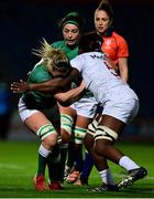 12 November 2021; Edel McMahon of Ireland is tackled by Alycia Washington of USA during the Autumn Test Series match between Ireland and USA at RDS Arena in Dublin. Photo by Brendan Moran/Sportsfile