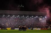 12 November 2021; Bohemians players form a huddle before the SSE Airtricity League Premier Division match between Bohemians and Shamrock Rovers at Dalymount Park in Dublin. Photo by Seb Daly/Sportsfile