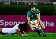 12 November 2021; Beibhinn Parsons of Ireland scores her side's first try during the Autumn Test Series match between Ireland and USA at RDS Arena in Dublin. Photo by Brendan Moran/Sportsfile