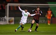 12 November 2021; Danny Mandroiu of Shamrock Rovers in action against Conor Levingston of Bohemians during the SSE Airtricity League Premier Division match between Bohemians and Shamrock Rovers at Dalymount Park in Dublin. Photo by Seb Daly/Sportsfile