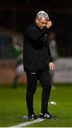 12 November 2021; Bohemians manager Keith Long celebrates his side's first goal during the SSE Airtricity League Premier Division match between Bohemians and Shamrock Rovers at Dalymount Park in Dublin. Photo by Seb Daly/Sportsfile