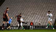 12 November 2021; Rob Cornwall of Bohemians shoots to score his side's third goal during the SSE Airtricity League Premier Division match between Bohemians and Shamrock Rovers at Dalymount Park in Dublin. Photo by Ramsey Cardy/Sportsfile