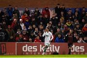 12 November 2021; Danny Mandroiu of Shamrock Rovers celebrates after scoring his side's first goal during the SSE Airtricity League Premier Division match between Bohemians and Shamrock Rovers at Dalymount Park in Dublin. Photo by Ramsey Cardy/Sportsfile