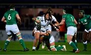 12 November 2021; Katana Howard of USA is tackled by Nichola Fryday of Ireland during the Autumn Test Series match between Ireland and USA at RDS Arena in Dublin. Photo by Brendan Moran/Sportsfile
