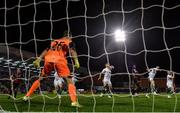 12 November 2021; Lee Grace of Shamrock Rovers scores an own goal during the SSE Airtricity League Premier Division match between Bohemians and Shamrock Rovers at Dalymount Park in Dublin. Photo by Ramsey Cardy/Sportsfile