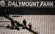 12 November 2021; Bohemians manager Keith Long, bottom right, watches from the stands after being sent off during the SSE Airtricity League Premier Division match between Bohemians and Shamrock Rovers at Dalymount Park in Dublin. Photo by Seb Daly/Sportsfile