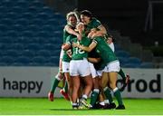 12 November 2021; Ireland players celebrate at the final whistle of the Autumn Test Series match between Ireland and USA at RDS Arena in Dublin. Photo by Brendan Moran/Sportsfile