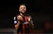 12 November 2021; Keith Ward of Bohemians after being substituted during the SSE Airtricity League Premier Division match between Bohemians and Shamrock Rovers at Dalymount Park in Dublin. Photo by Seb Daly/Sportsfile