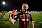12 November 2021; Keith Ward of Bohemians following his side's victory in the SSE Airtricity League Premier Division match between Bohemians and Shamrock Rovers at Dalymount Park in Dublin. Photo by Ramsey Cardy/Sportsfile