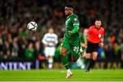 11 November 2021; Chiedozie Ogbene of Republic of Ireland during the FIFA World Cup 2022 qualifying group A match between Republic of Ireland and Portugal at the Aviva Stadium in Dublin. Photo by Eóin Noonan/Sportsfile