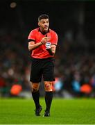 11 November 2021; Referee Jesús Gil Manzano during the FIFA World Cup 2022 qualifying group A match between Republic of Ireland and Portugal at the Aviva Stadium in Dublin. Photo by Eóin Noonan/Sportsfile