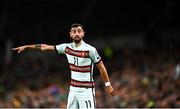 11 November 2021; Bruno Fernandes of Portugal during the FIFA World Cup 2022 qualifying group A match between Republic of Ireland and Portugal at the Aviva Stadium in Dublin. Photo by Eóin Noonan/Sportsfile