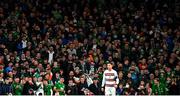 11 November 2021; Supporter during the FIFA World Cup 2022 qualifying group A match between Republic of Ireland and Portugal at the Aviva Stadium in Dublin. Photo by Eóin Noonan/Sportsfile