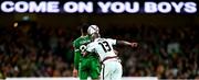 11 November 2021; Chiedozie Ogbene of Republic of Ireland in action against Danilo of Portugal during the FIFA World Cup 2022 qualifying group A match between Republic of Ireland and Portugal at the Aviva Stadium in Dublin. Photo by Eóin Noonan/Sportsfile